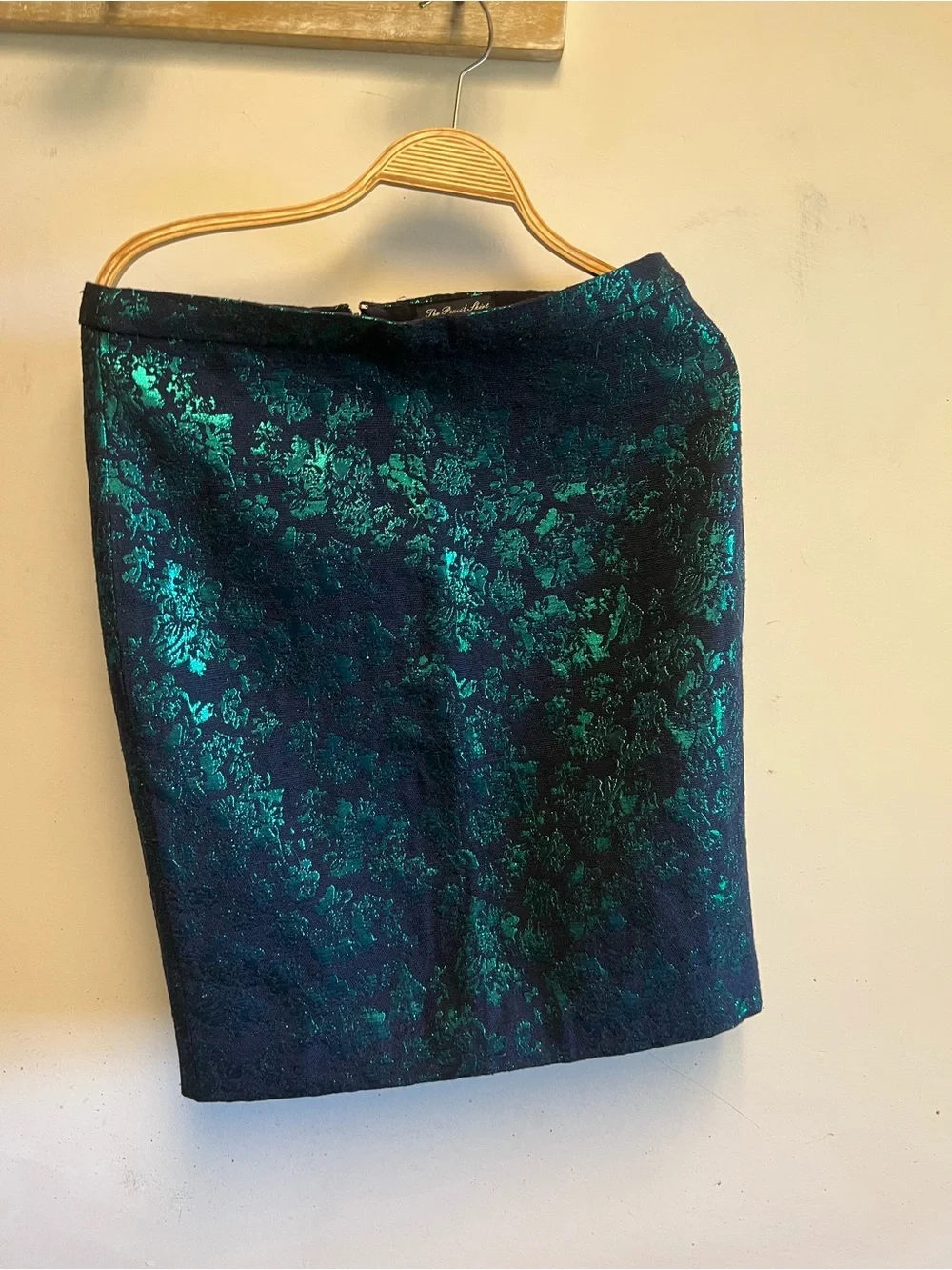 J. Crew Dark Teal and Black Floral Jacquard Shorts
